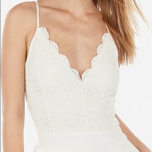 Express white jumpsuit
